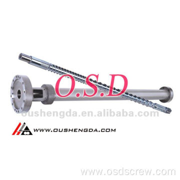 Gas vented screw and barrel for pelletizer (screw barrel manufacturer)